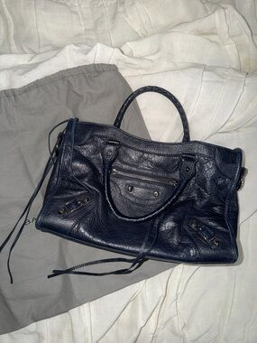 Balenciaga Small Navy Blue City Bag